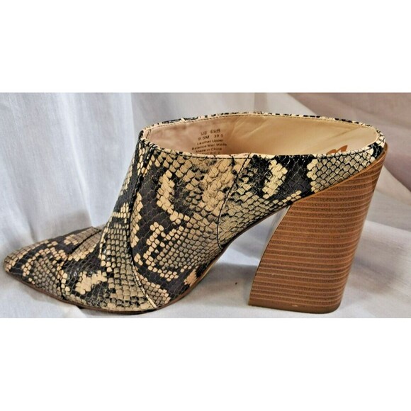 Sam Edelman Womens Reverie 2 Python Snake Ankle Block Pointed Mules 9.5M - Picture 2 of 10